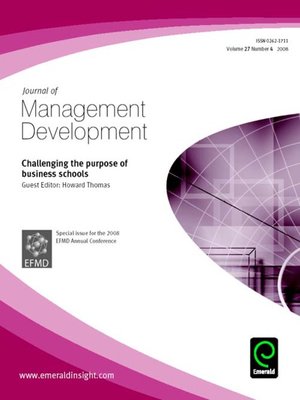 cover image of Journal of Management Development, Volume 27, Issue 4